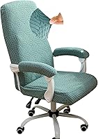 Vista 48 de FORCHEER Funda para Silla de Oficina Repelente al Agua de Jacquard con Respaldo Giratoria Extraíble Elástica Universal para Silla de Computadora
