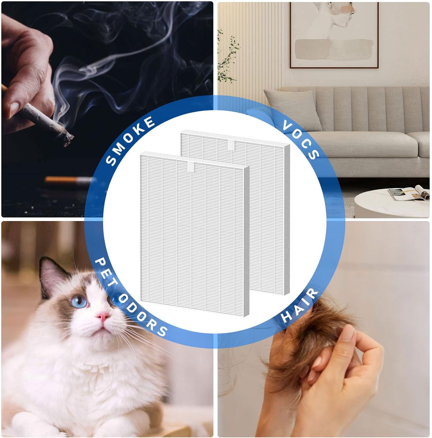 D360 Ture HEPA Replacement Filter Compatible with Winix D360 Air Cleaner Purifier, Item Number 1712-0101-02, 2 Ture HEPA Filter Only