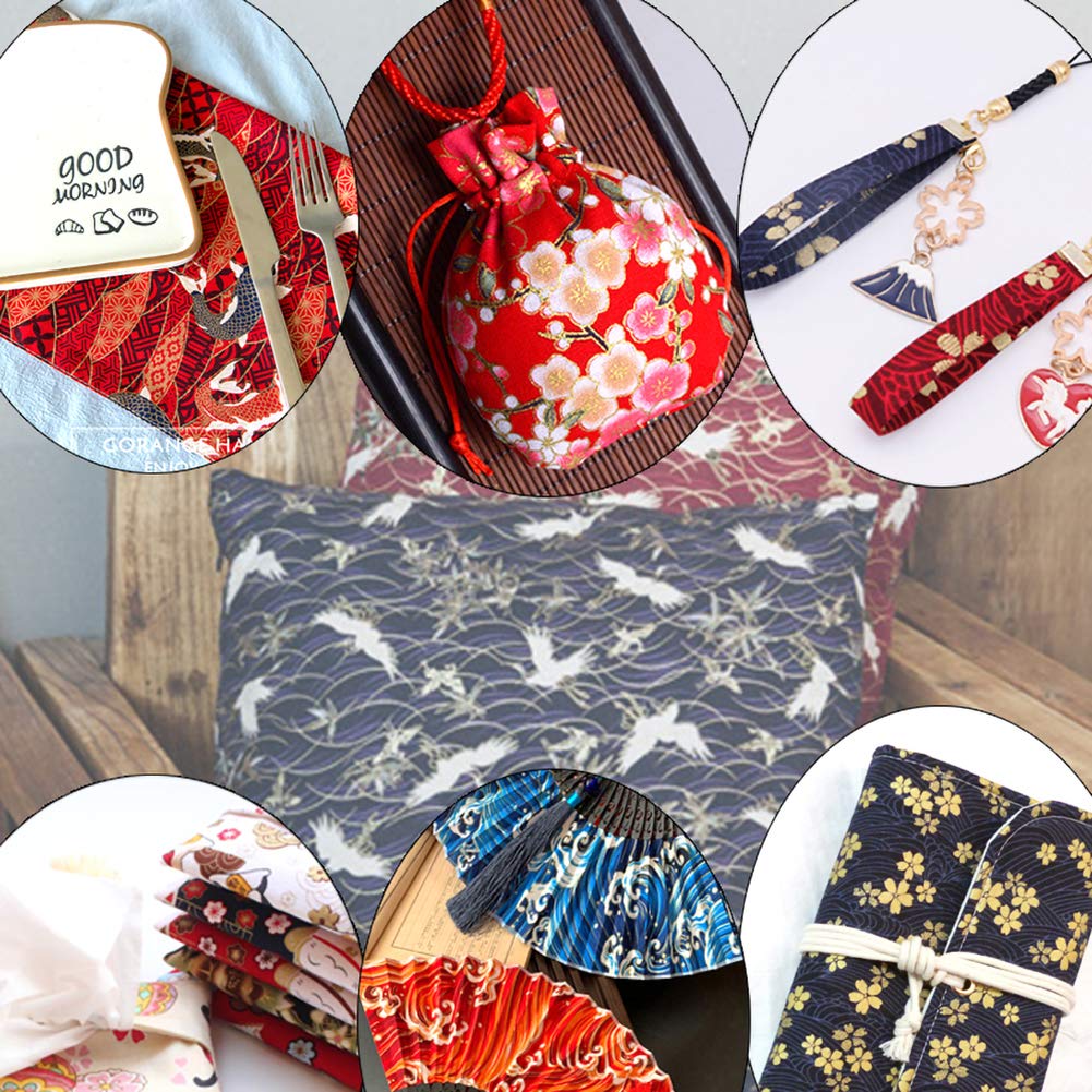 Rancheng 50x150cm Coton Tissu Imprimé Style Japonais Tissus Au