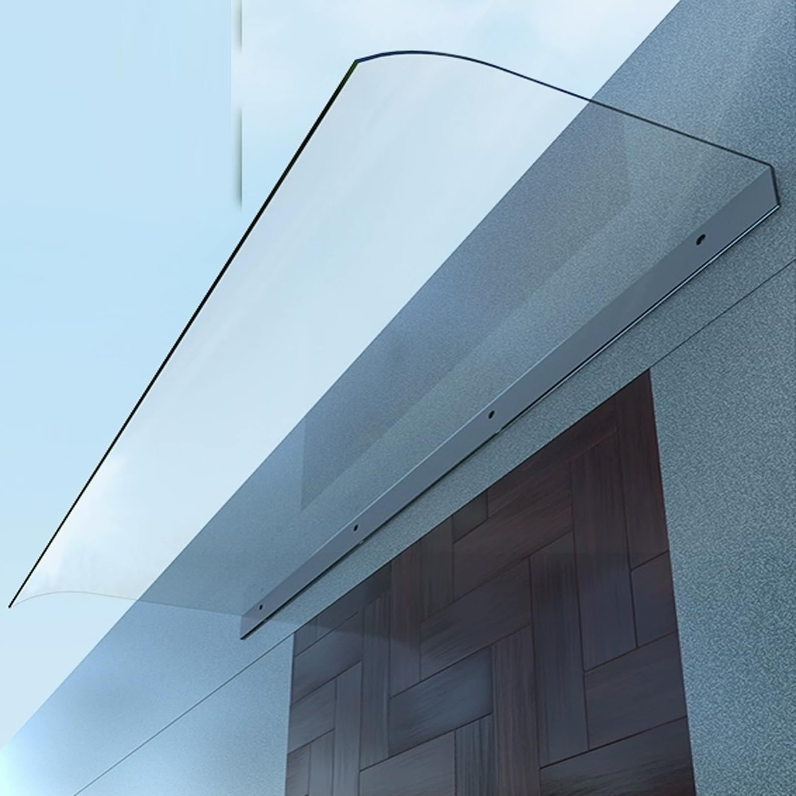 GJMSSMY Transparent Canopy Awning for Doors & Windows, UV Protection Rain & Snow Shield, Polycarbonate Entrance Cover (40x400cm/16x157), Durable Weatherproof Outdoor Shelter