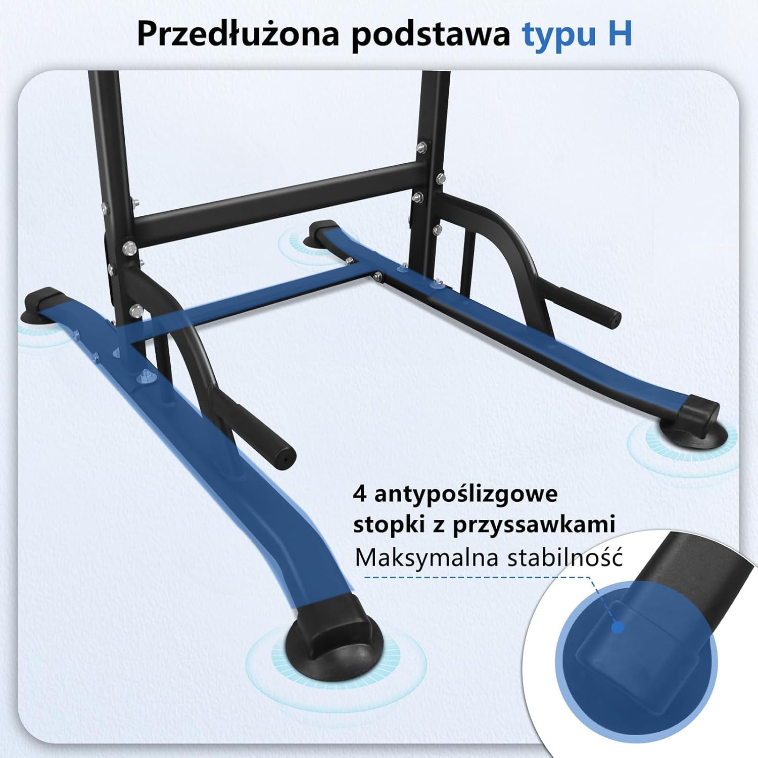 DH FitLife Power Tower Dip Station Sprzęt sportowy z drążkiem do podciągania, drążkami dip i plecami, stacją treningową, stacją fitness, rzymskim krzesłem kulturystycznym, Power Rack dla domu
