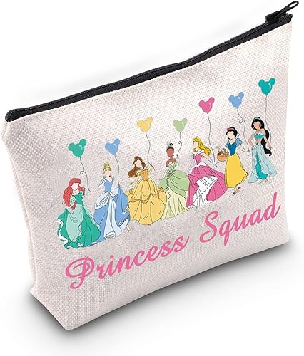 Miniatura 7 de BWWKTOP Bolsa de maquillaje cosmética de escuadrón de princesa regalos de grupo de princesa bolsa con cremallera bolsa de mercancía de, Escuadrón