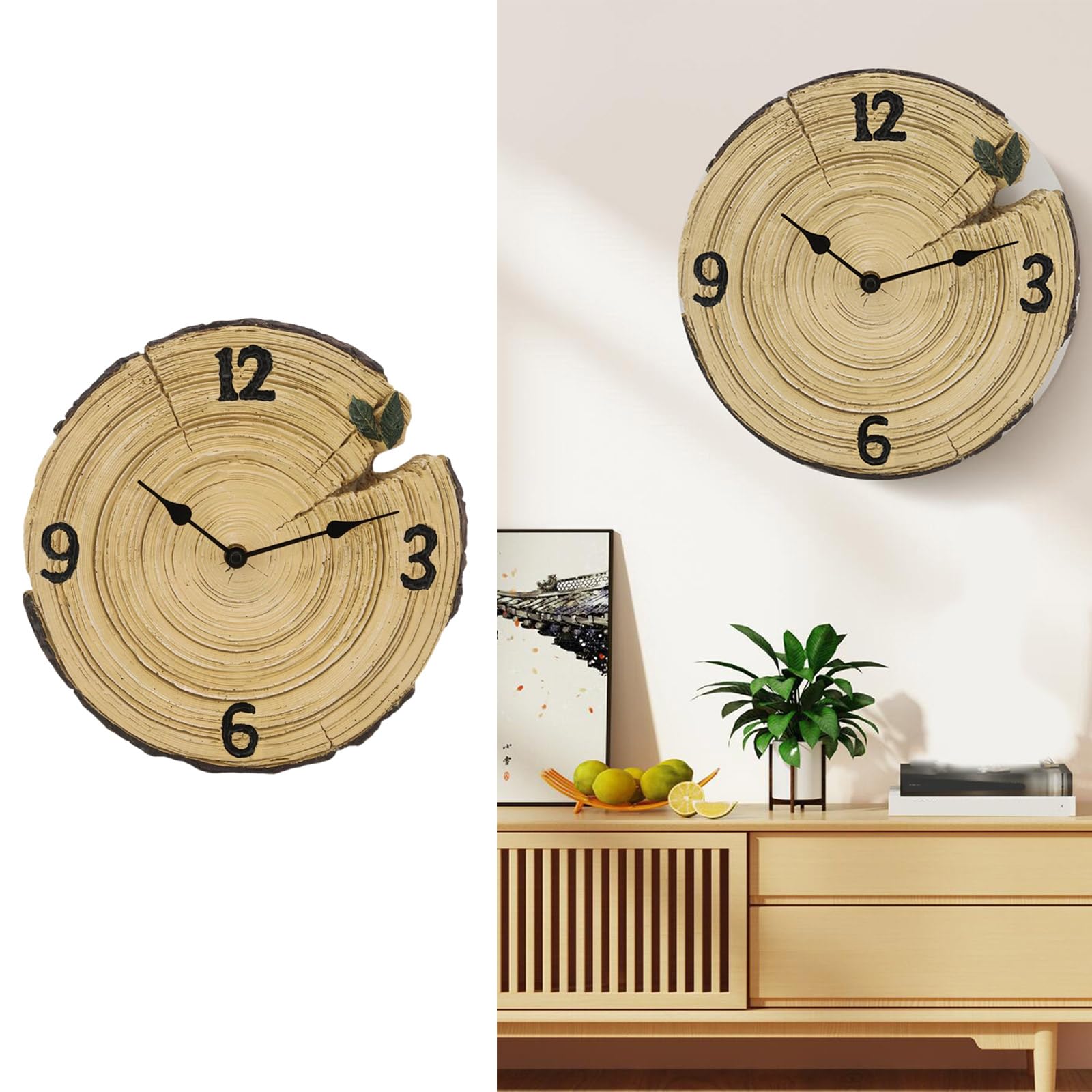 Horloge murale ronde de 25 cm pour l'extérieur avec affichage précis de l'heure pour cuisine, chambre à coucher, salon, bord de piscine