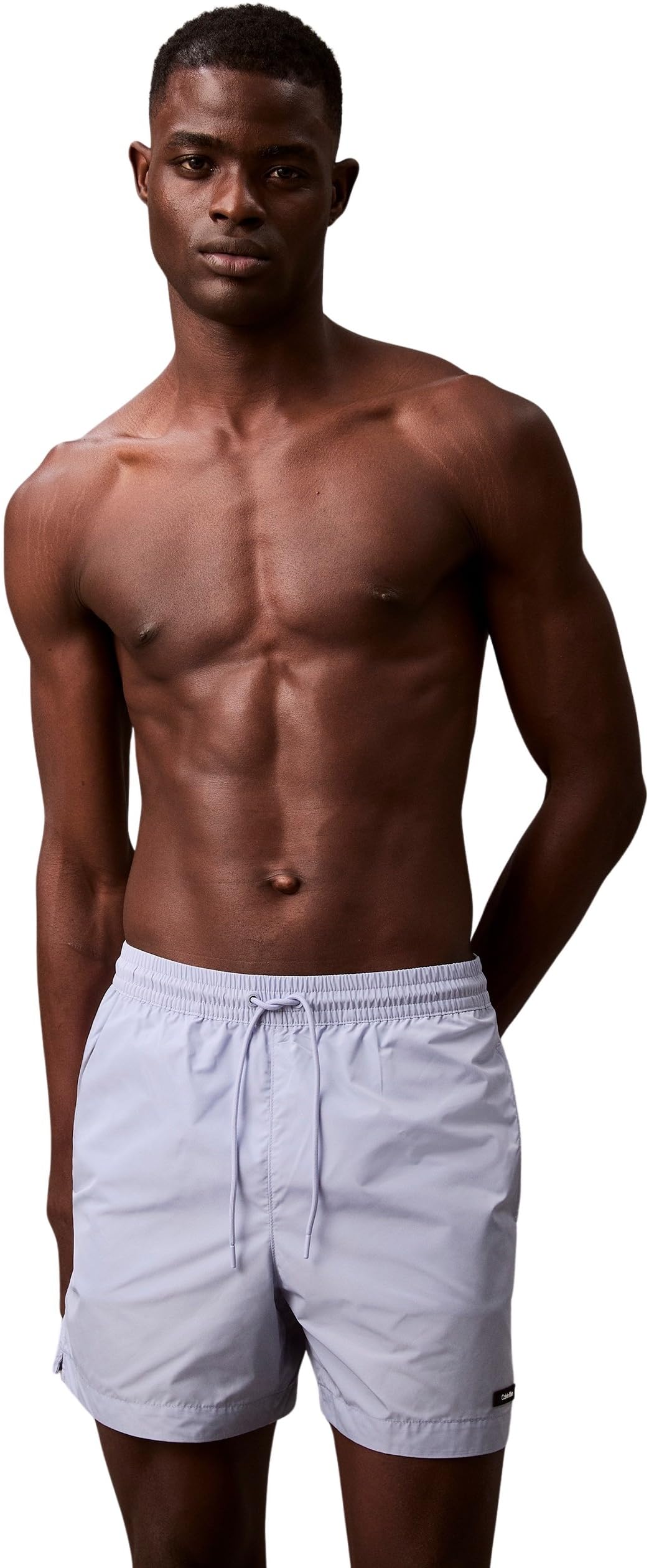 Calvin Klein Men’s Medium Drawstring Swim Shorts, Blue (Dusky Cornflower), M