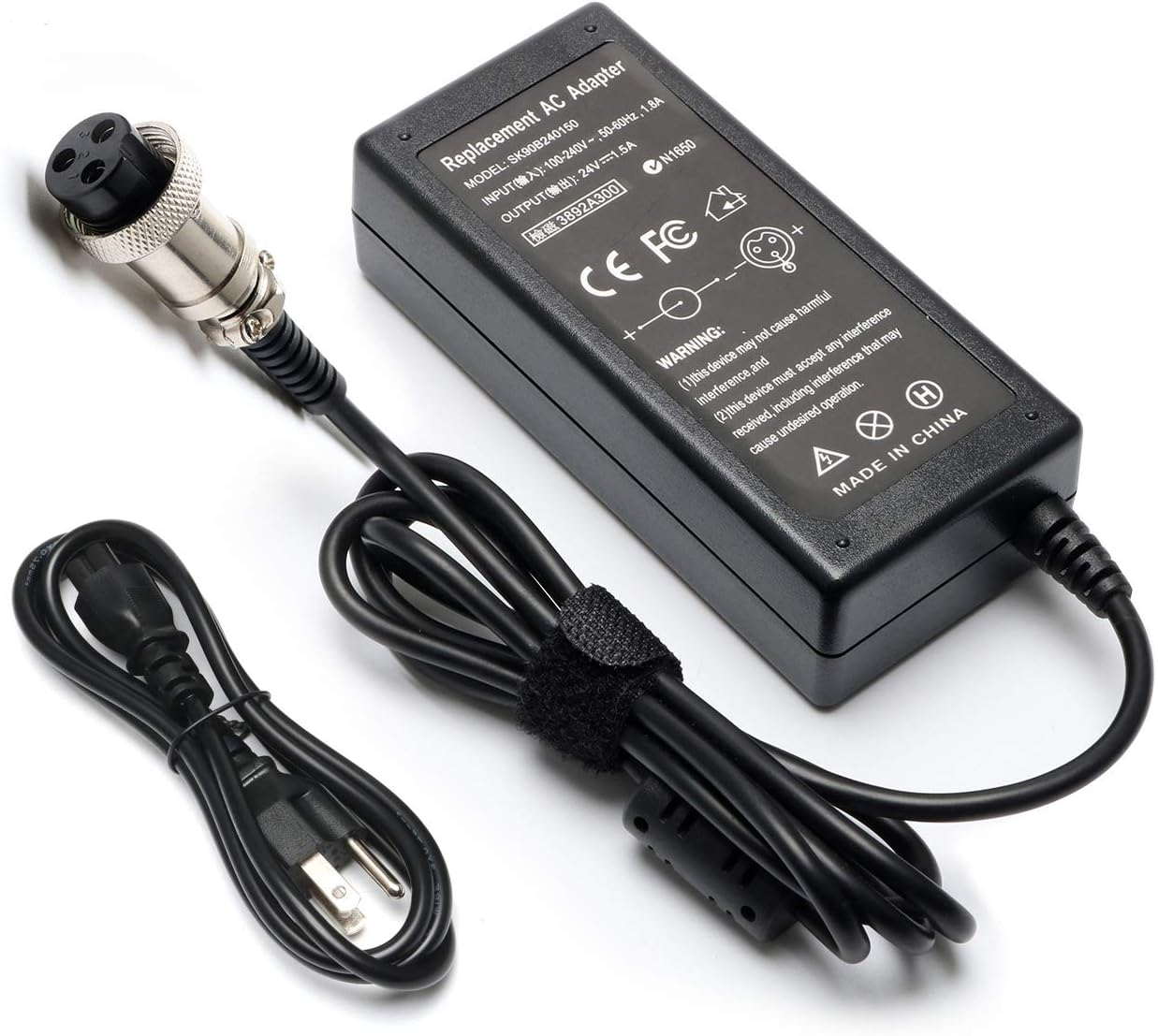 E100 E225 Electric Scooter Battery Charger for Razor E200 E200S E175 E300 E125 E150 E325 E500 E225S E100S E300S E500S E325S MX350 MX400 ZR350 PR200 Pocket Sports Mod, Dirt Quad Bike 3-Prong Inline