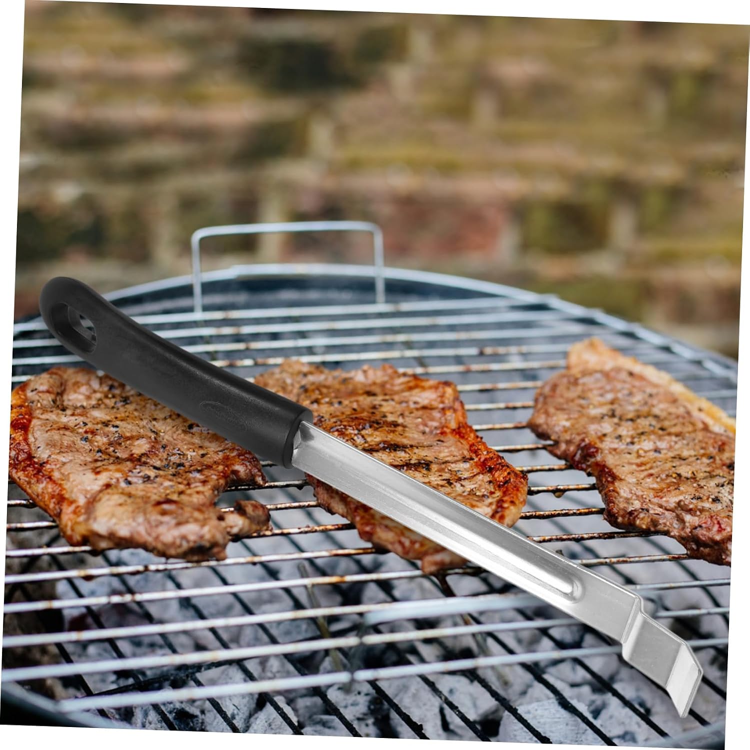 BBQ Grill Grid Lifter Tool, Stainless Steel and ABS Grate Grabber