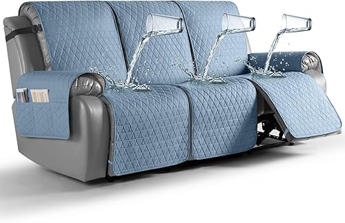 Vista 25 de TAOCOCO Funda reclinable 100% impermeable, antideslizante, lavable, con correas elásticas para las piernas, protector de muebles para perros