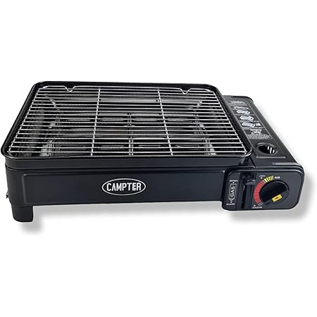 LKHDONG Gasgrill Camping - Tragbarer Tischgrill Mit Koffer & Zubehör