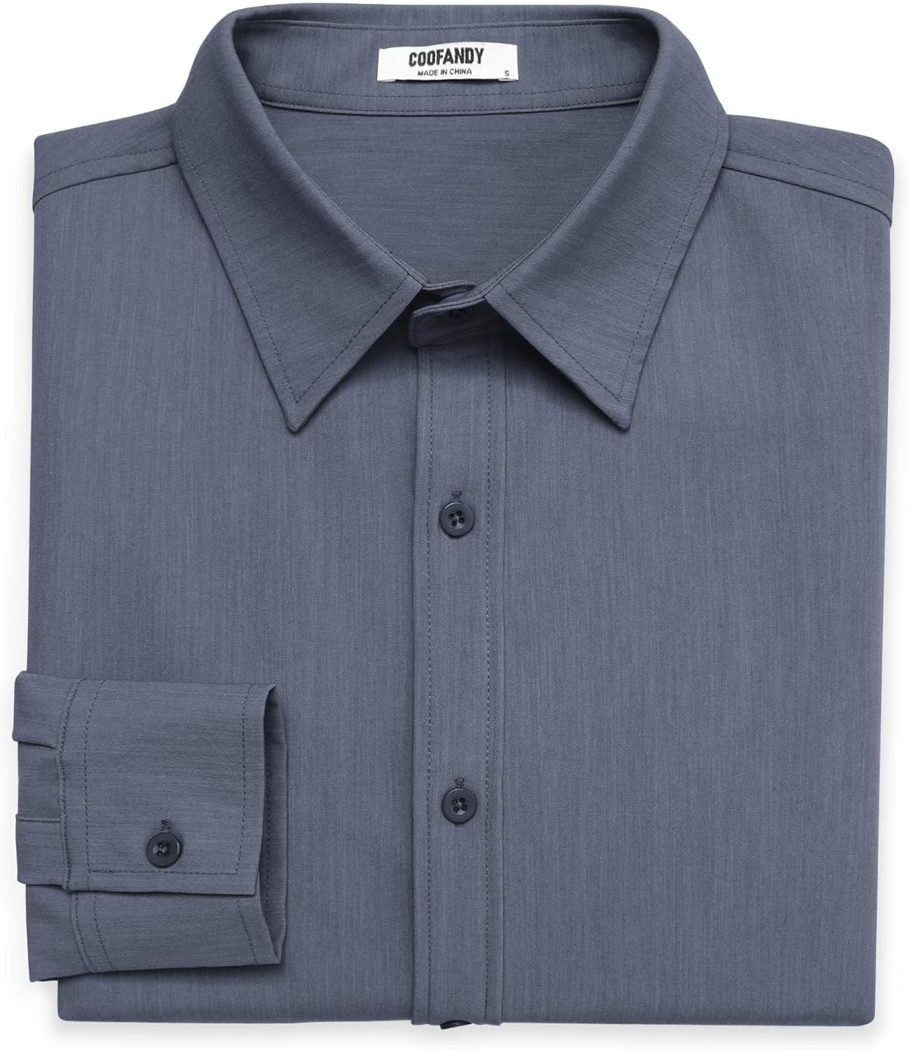 COOFANDY Men's Casual Button Down Long Sleeve Untucked Denim Dress Shirt - Image 7