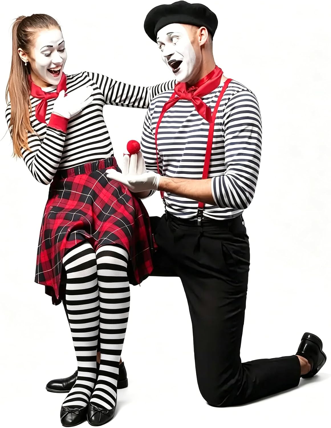 Womens Thigh-High-Socks Striped-Over-Knee-Socks for Daily Wear Halloween