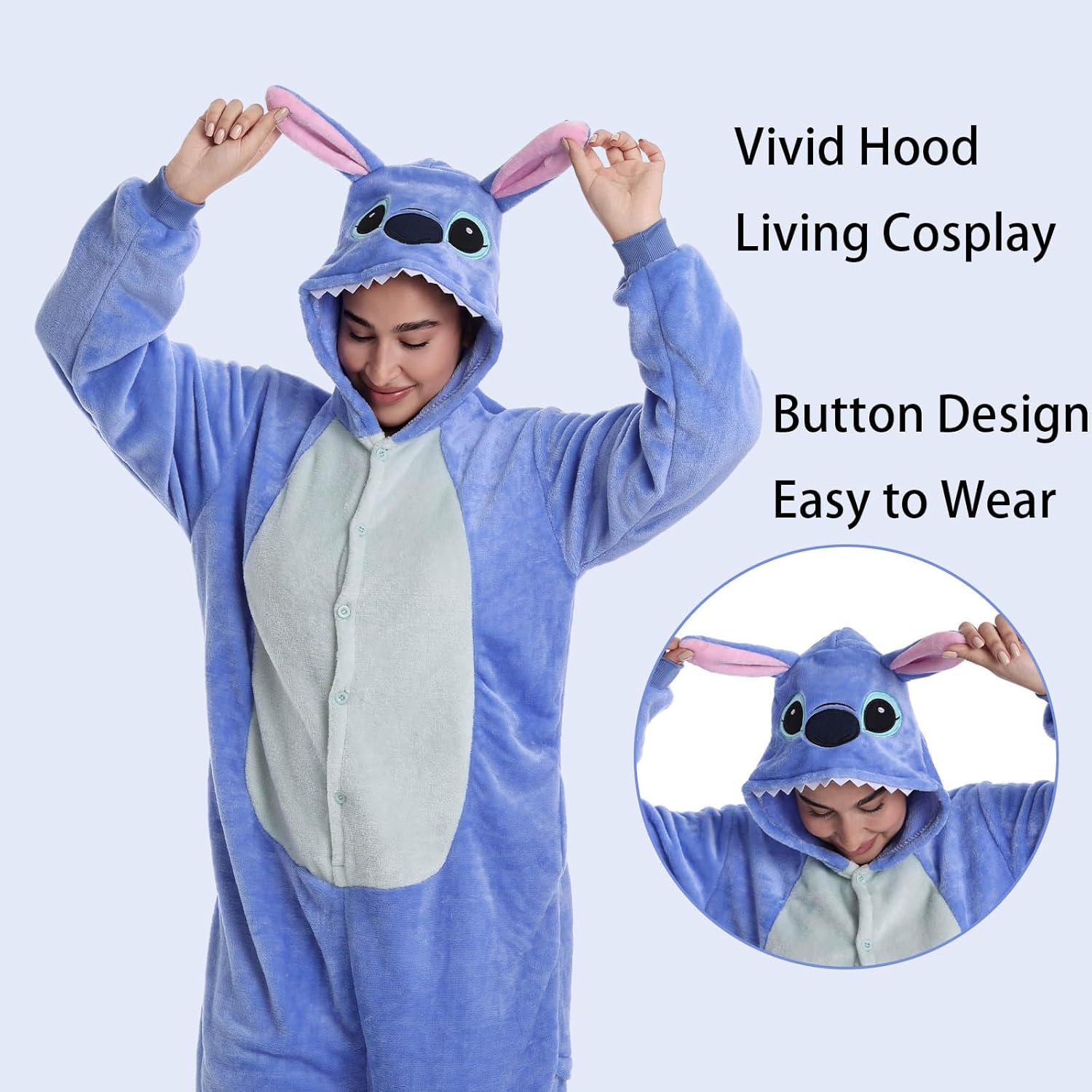 Adult Onesie Pajamas Flannel One Piece Cosplay Costume for Halloween Animal Unisex Sleepwear Homewear - Image 4