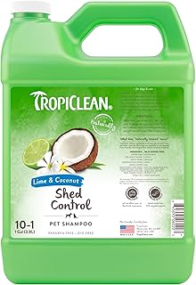 TropiClean Lime & Coconut Shed Control Shampoo for Pets, 1 gal - Helps Reduce Shedding, Made in the USA