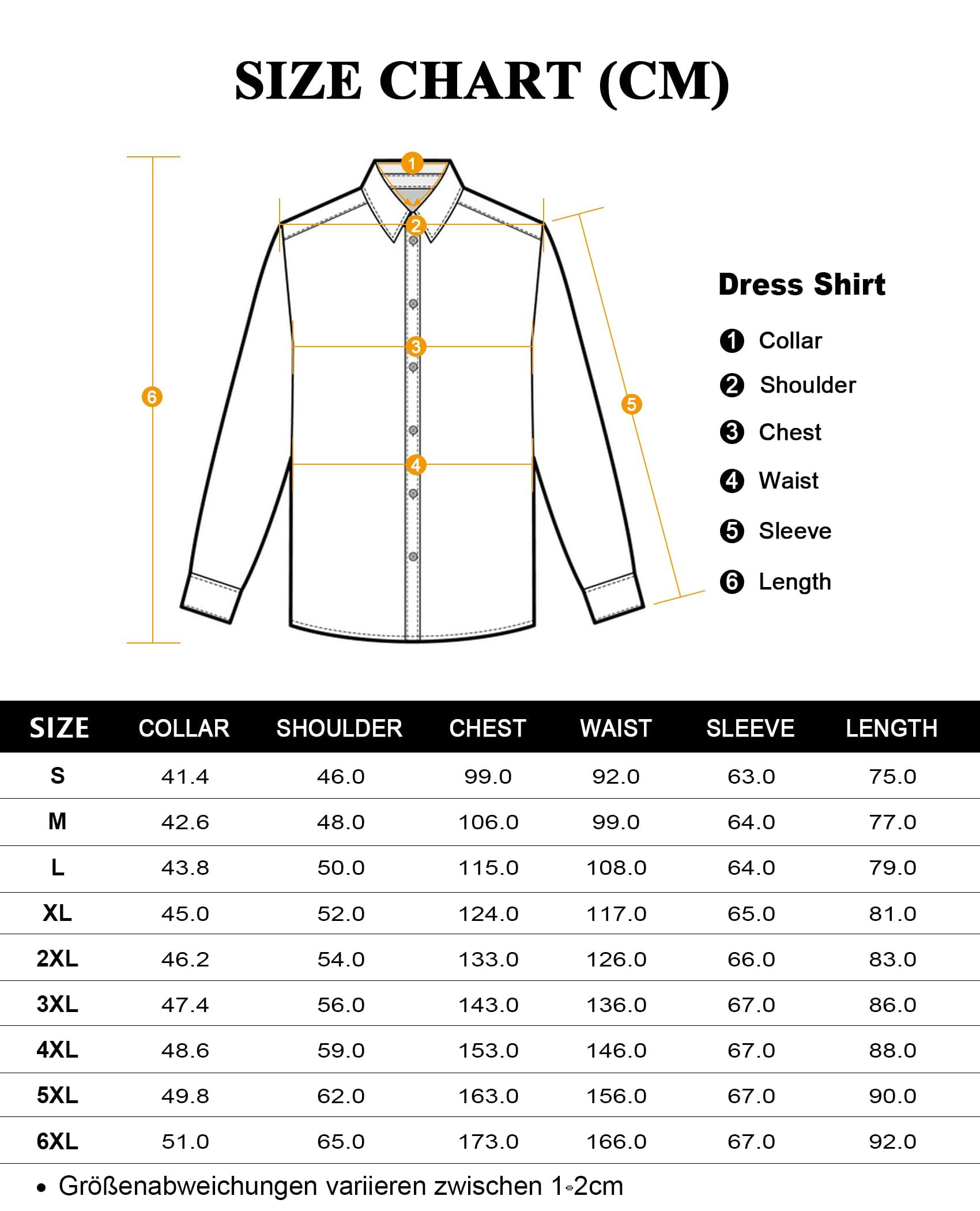 DEMEANOR Camisa de hombre de manga larga para hombre, corte ajustado, fácil de planchar, camisa informal