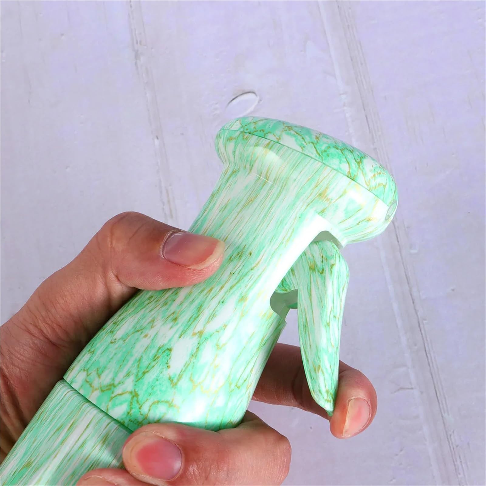 Pulverizador Agua Botella de spray recargable grano madera simulada | 1 limpiador de tóner for el hogar de viaje de 250 ml.