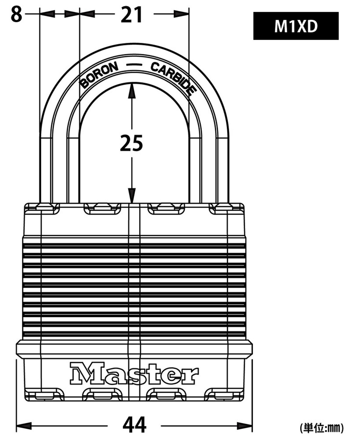Master Lock M1XD - Candado Magnum de 1-3/4 pulgadas, paquete de 1