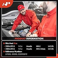 Vista 2 de A-Premium Compresor de aire acondicionado con embrague compatible con Mazda MX5 Miata 2.0L 2006-2015, con polea de 6 ranuras