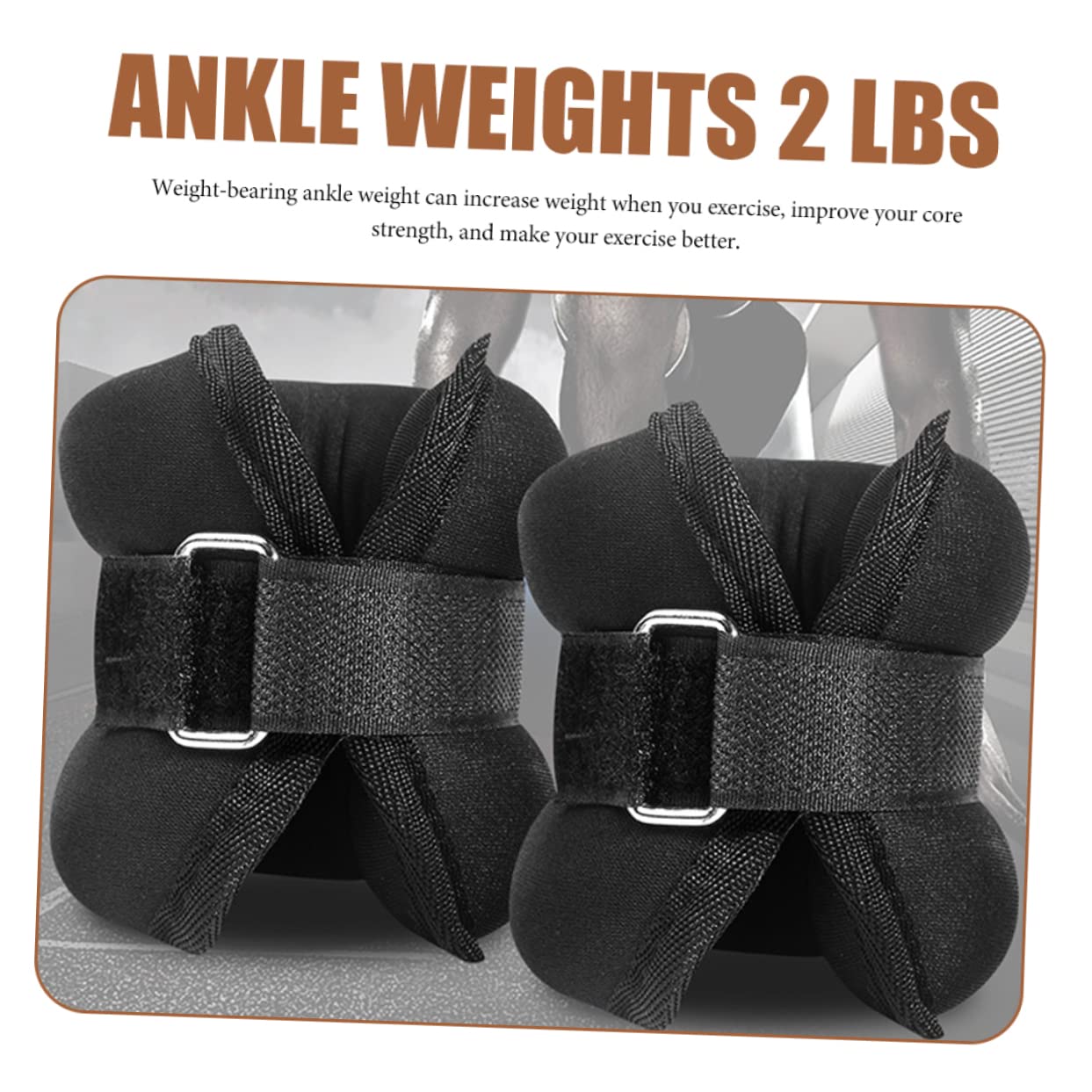 1par Tobilleras Ajustables De Resistencia Para Entrenamiento Pesas Para Tobillos y Muñecas Portátiles y Cómodas Para Correr y Hacer Ejercicio Casa