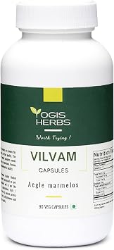 YOGIS HERBS Vilvam Capsules Aegle Marmelos/Bael/Bilva 90 Veg Capsules 90.0 Servings Pack of 1