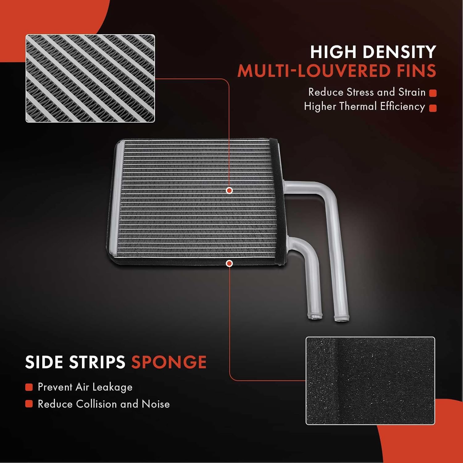 A-Premium HVAC Heater Core Compatible with Mitsubishi Lancer 2002-2007 L4 2.0L, Outlander 2003-2006 L4 2.4L, Replace# MR568599