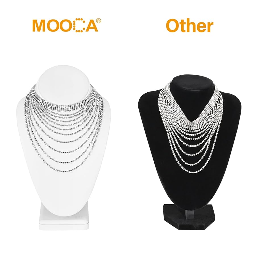 Amazon.com: MOOCA 2 Pcs Deluxe Medium Necklace Chain Jewelry
