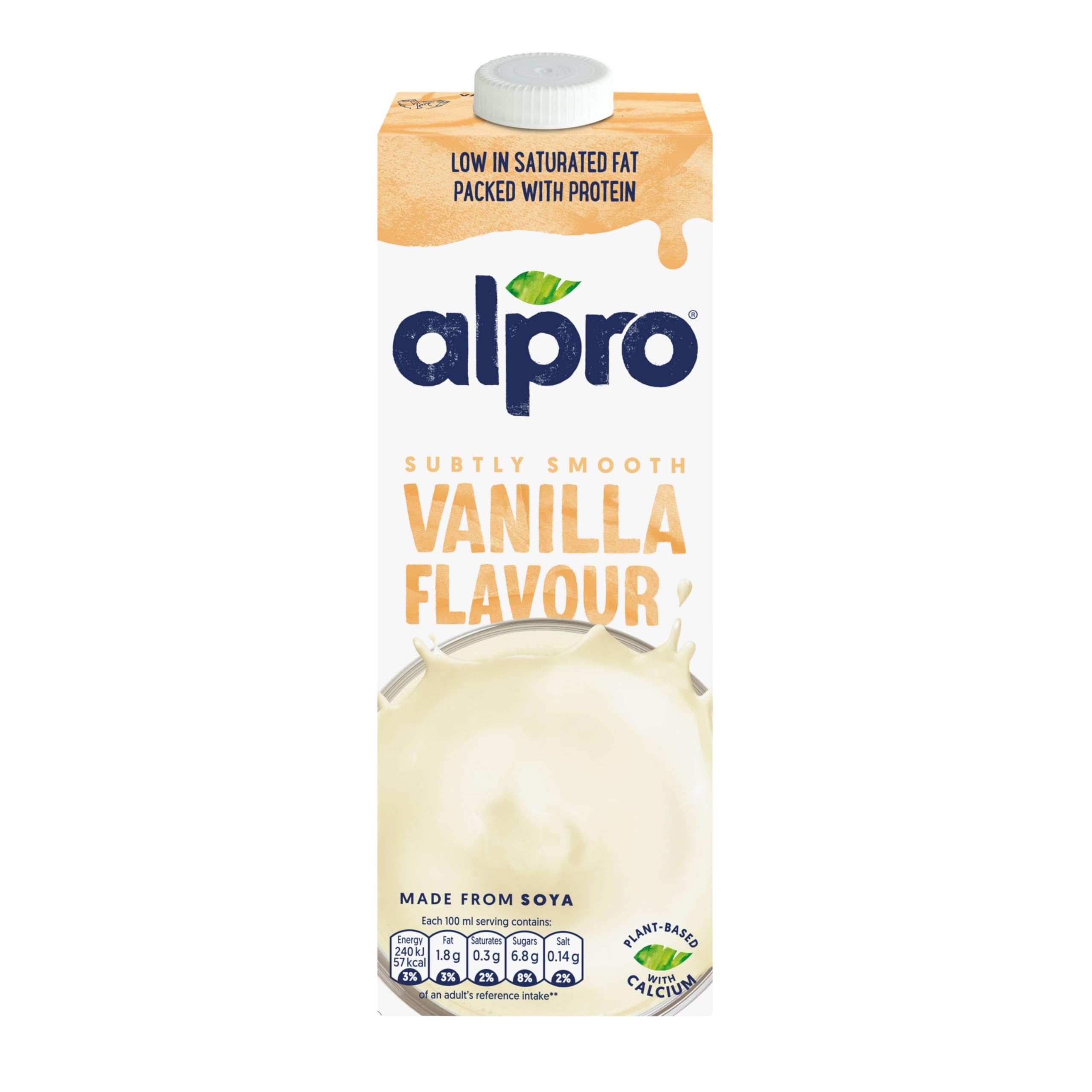 Alpro Bebida de Soja Vainilla Vegetal Vegana 8 x 1 L