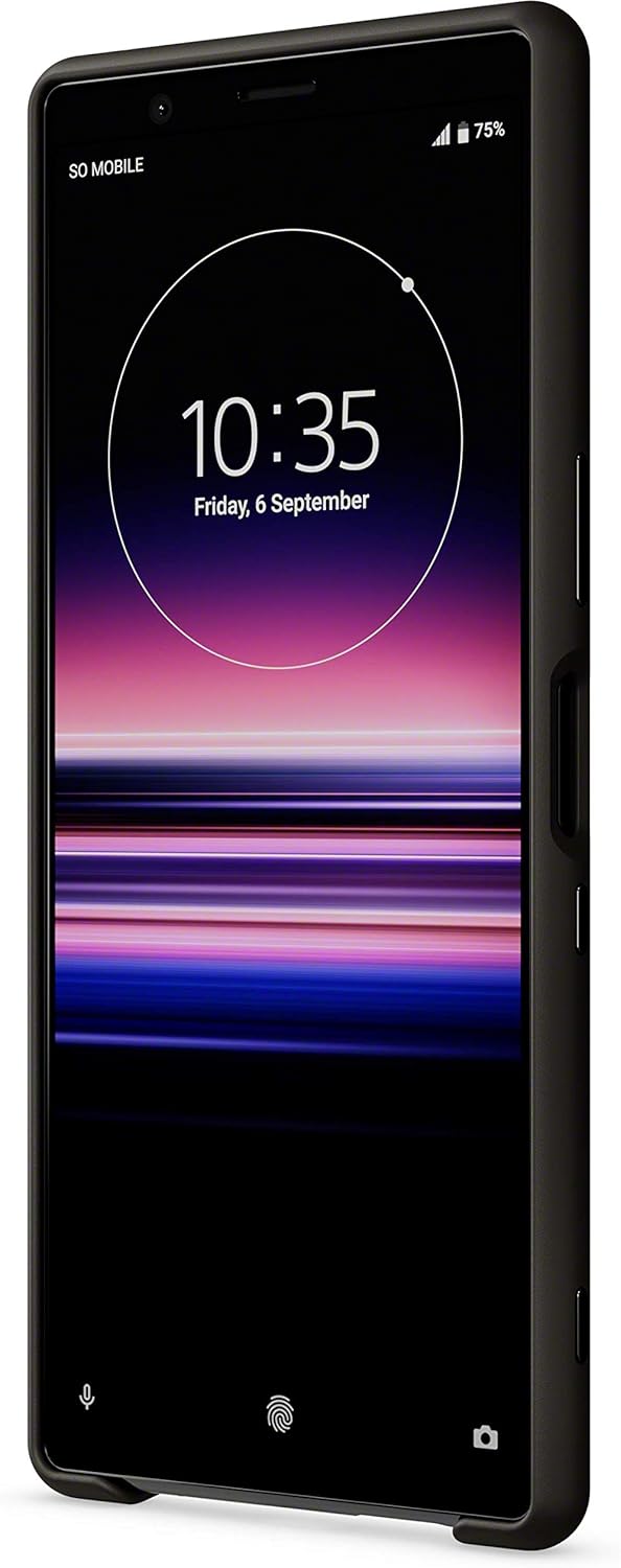 Sony Xperia 5 Style Back Cover  Official Xperia 5 Phone Case/Cover with Raised Rim and Side Sense Access  Premium Protection for Your Sony Xperia 5  Black Black Back Cover