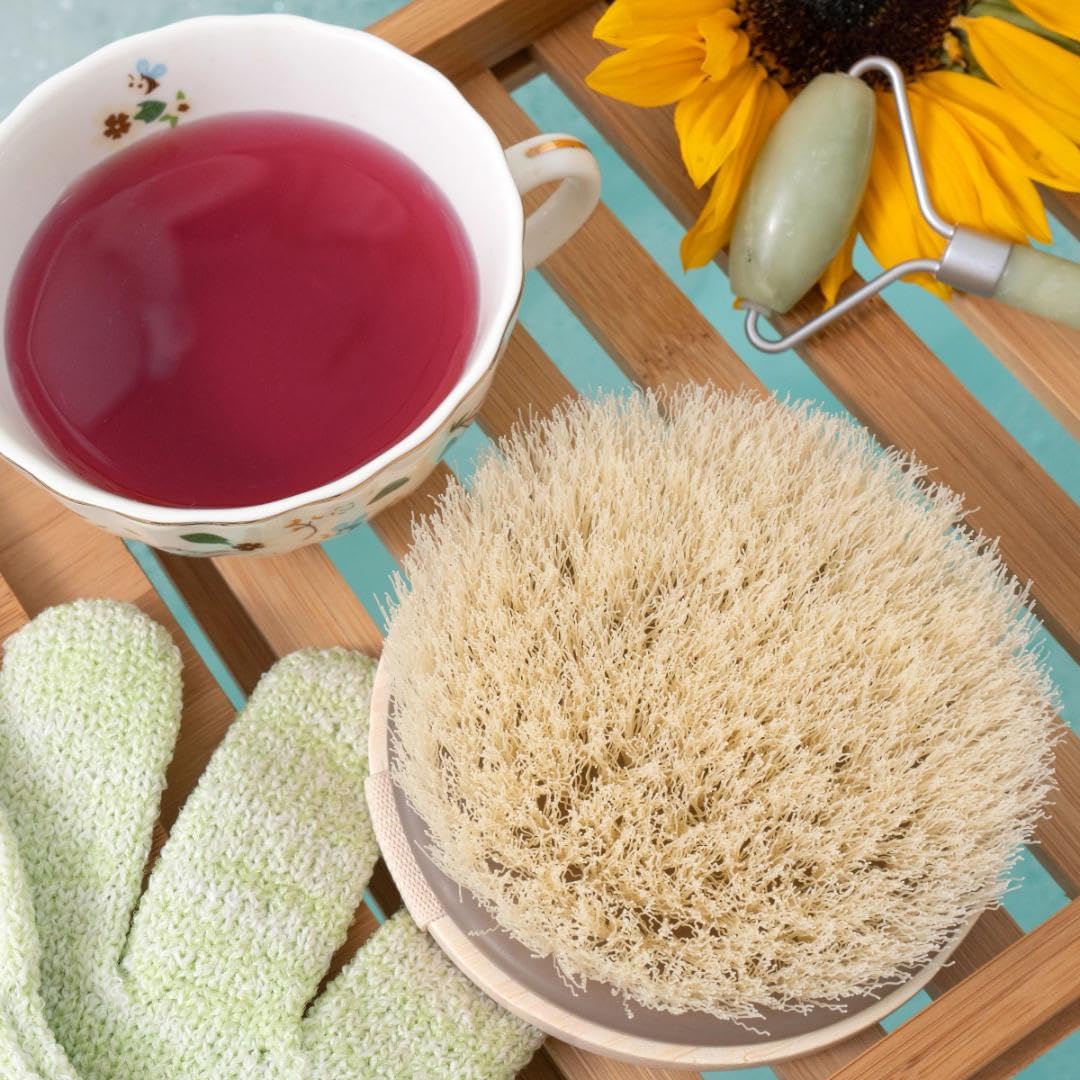 EcoTools Bath + Shower Gloves 6 Pack, Exfoliating Gloves Remove Dead Skin & Cleanse The Whole Body, Bath Gloves To Scrub & Hydrate, Self-Tanner Application Prep, Cruelty Free, (12 Gloves Total)