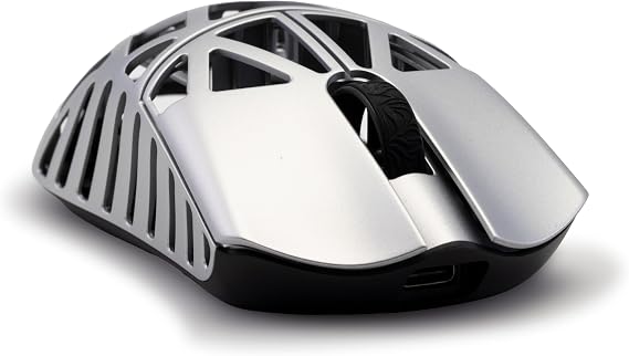 WLMOUSE Beast X Mini Pro Ultra-Light 34g Magnesium Gaming Mouse, PAW3950 HS Sensor, 8K Polling Rate, 30000 DPI,OM & TTC Switches, Customizable Side Panels.(Milky White(OM Switch-Side Slits))