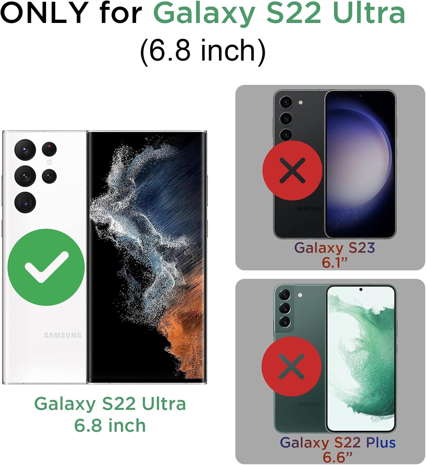 KEZiHOME for Samsung Galaxy S22 Ultra Case with Stronger Magnetic, Genuine Leather [Built-in Kickstand] Military-Grade Drop Protection S22 Ultra Phone Cover Case 5G for Samsung S22 Ultra (Black) - Image 3