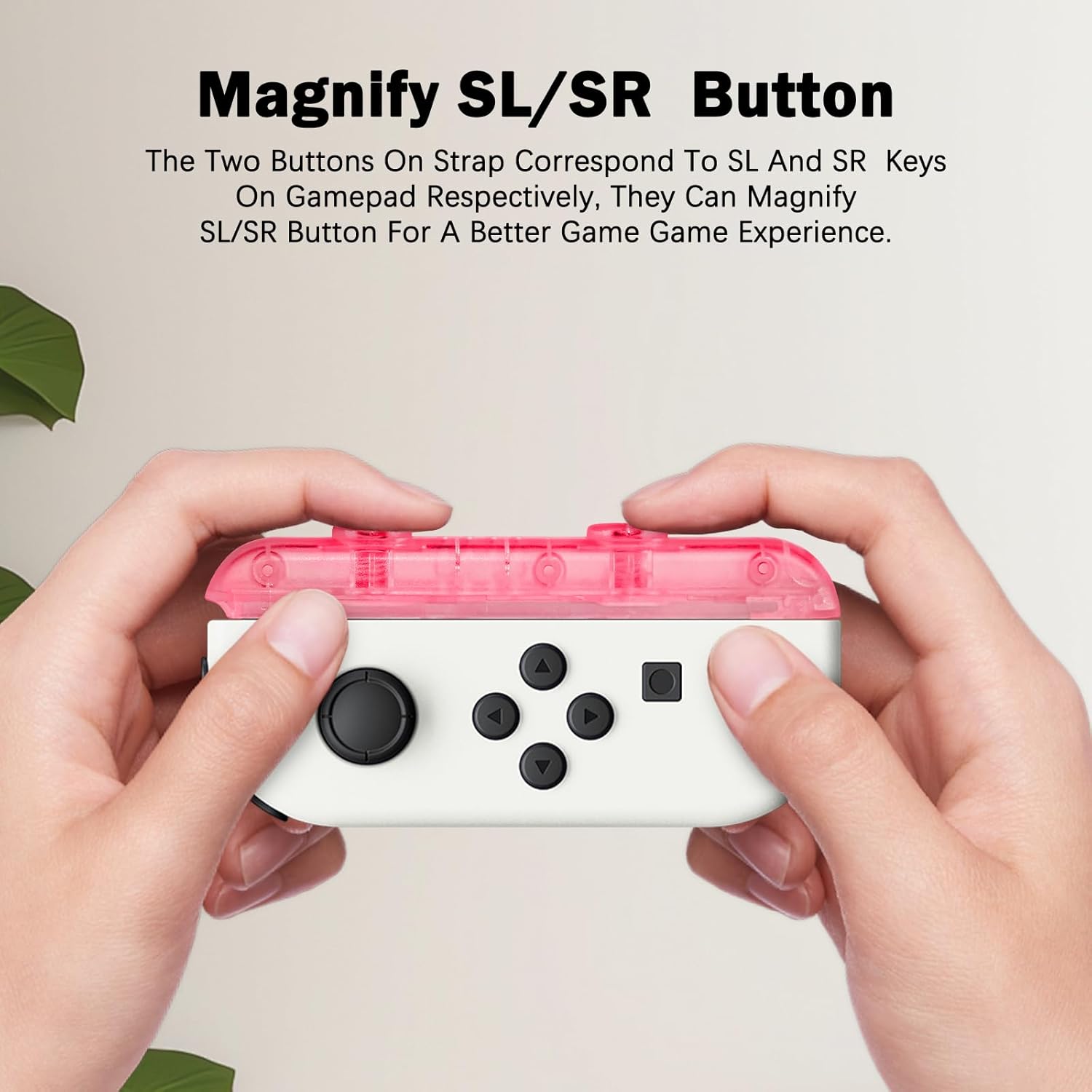 DLseego Wrist Strap for Switch Joycon, Switch Controller Hand Grip Accessories, JoyCon Gamepad Handle Lock Wrist Strap Lanyard, Adjustable Tightness, with 2 Thumb Grip Caps - Pink - Image 6