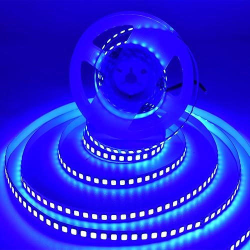 SUYOOULIN Tira de luz LED, 16.4 pies, 600 unidades SMD 5054 LED (5050 actualizado), 16000 lúmenes, tiras de luz flexibles de 12 V CC impermeables