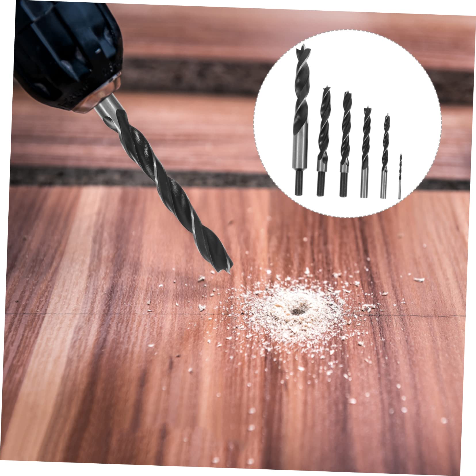 jojofuny 6pcs Multi Size Drill Bits Set Cobalt Drill Bits for Metal Steel Wood Plastic 3/8 Inch 8mm 10mm 12mm 14mm 20mm