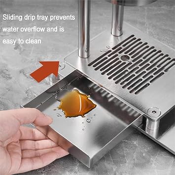 Manual Espresso Machine - Hand Press Coffee Maker with 1-16 Bar Pressure, Stainless Steel Construction, 58mm Portafilter, 345ML Water Capacity for Cappuccino and Latte