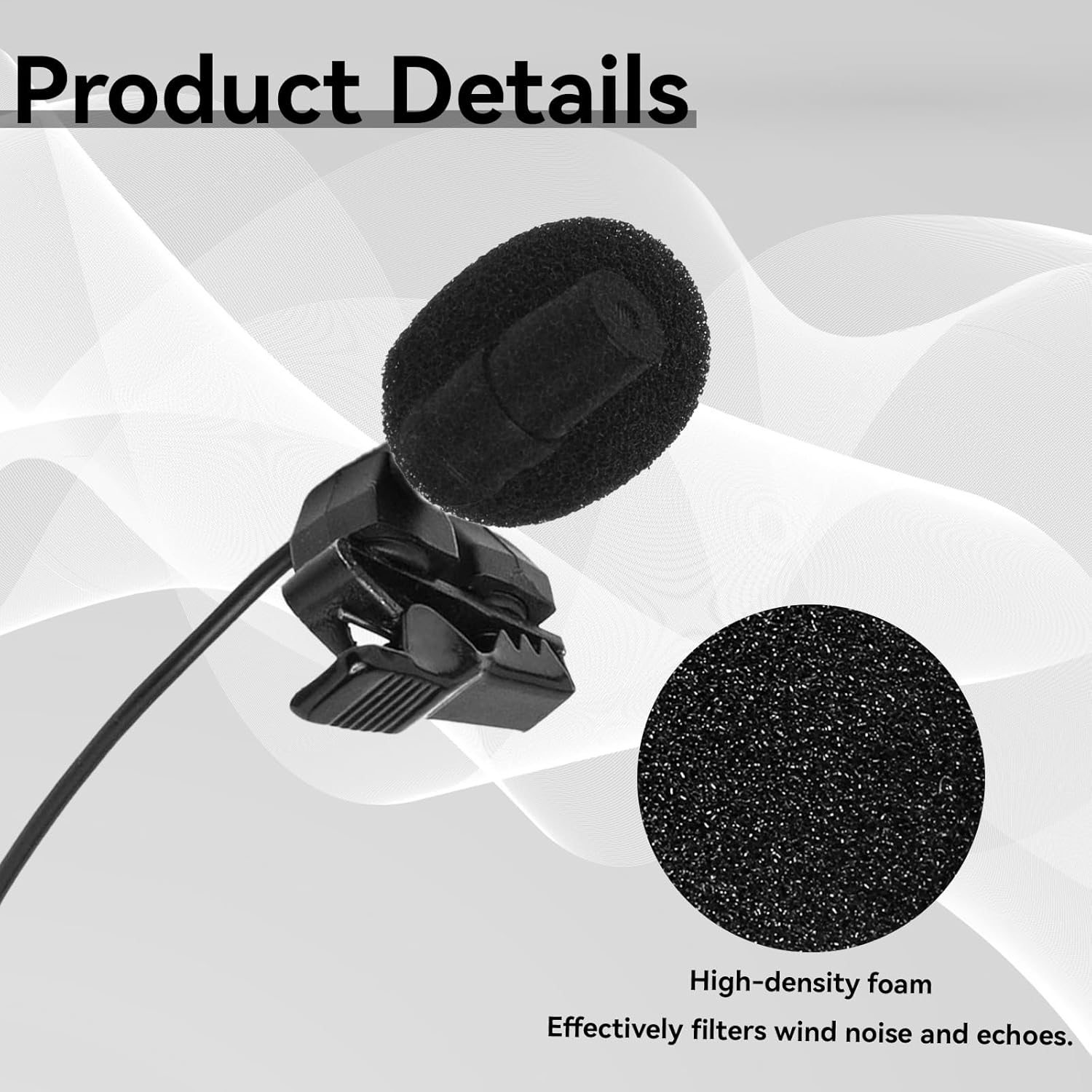 20Pcs Headset Mic Foam Cover, Microphone Covers Foam, Microphones Windscreen Cover, High Density Covers Lavalier Microphone for Microphones Protection - Image 5