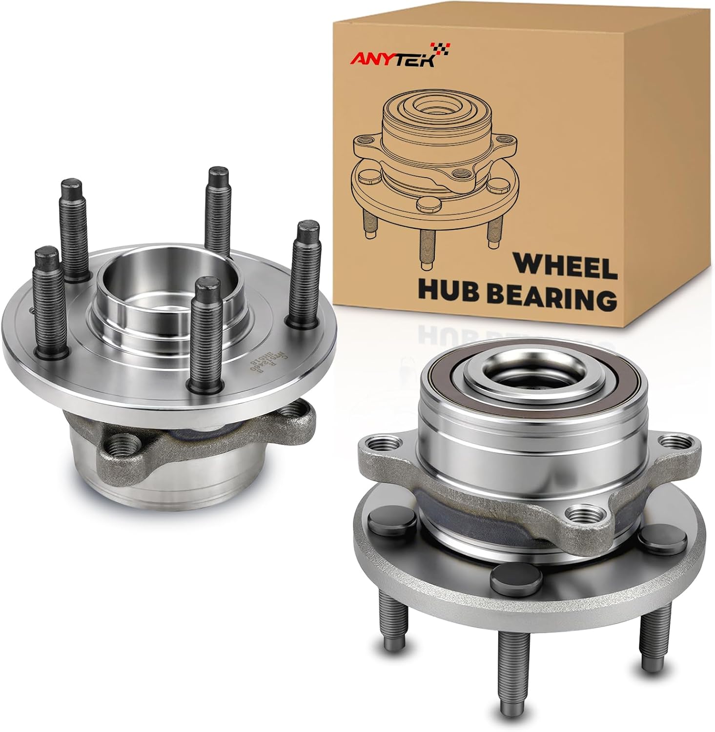 Anytek 2Pcs Wheel Bearing & Hub Assembly for Ford Explorer 2011-2019 & Police Interceptor Utility 2013-2019 Replaces 512460 Left/Right