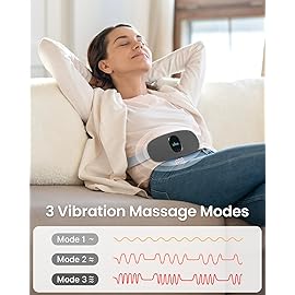 iDOO Period Heating Pad for Cramps, FSA Eligible Item, Menstrual Travel Heated Pad with 3 Heat Levels and 3 Massage Modes, Portable Cordless Heating Pad, Gifts for Girlfriend Mom Wife Women,(Black)
