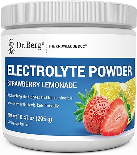 Miniatura 16 de Dr. Berg Zero Sugar Hydration Keto Electrolyte Powder - Mejorado con 1000 mg de potasio y sal rosa real del Himalaya (no sal de mesa) - Suplemento