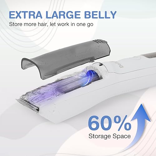 Miniatura 6 de DAILYLIFE Cortapelos para bebés, cortapelos tranquilos para niños autistas, kit de corte de pelo de bebé al vacío, inalámbrico, recargable,