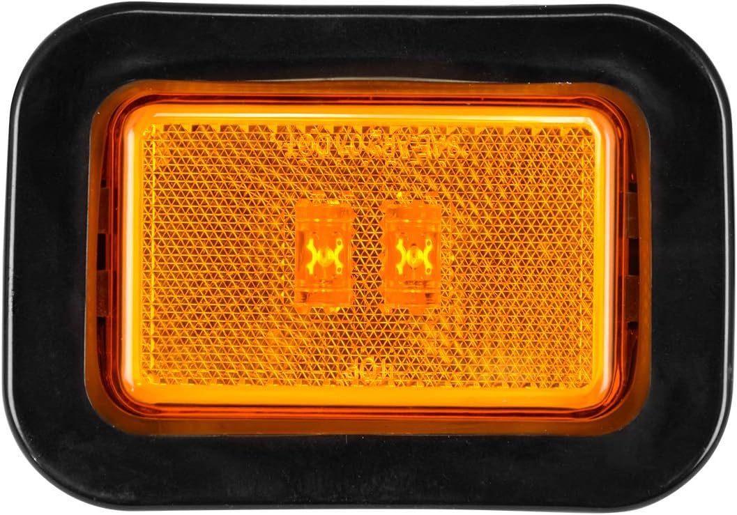 Grand General 78594 LED Light (Small Rectangle Amber with Grommet)
