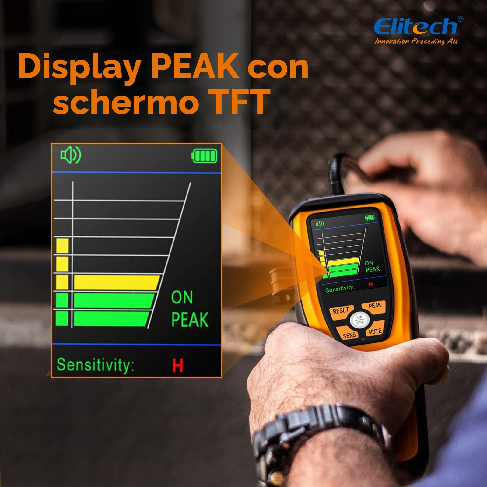 Elitech Rilevatore di Perdite di Refrigerante A Infrarossi ILD-300 Pro, R134a/R1234yf, Rilevatore di Perdite HVAC per Frigoriferi, Condizionatori, Industria Automobilistica, Pompe di Calore