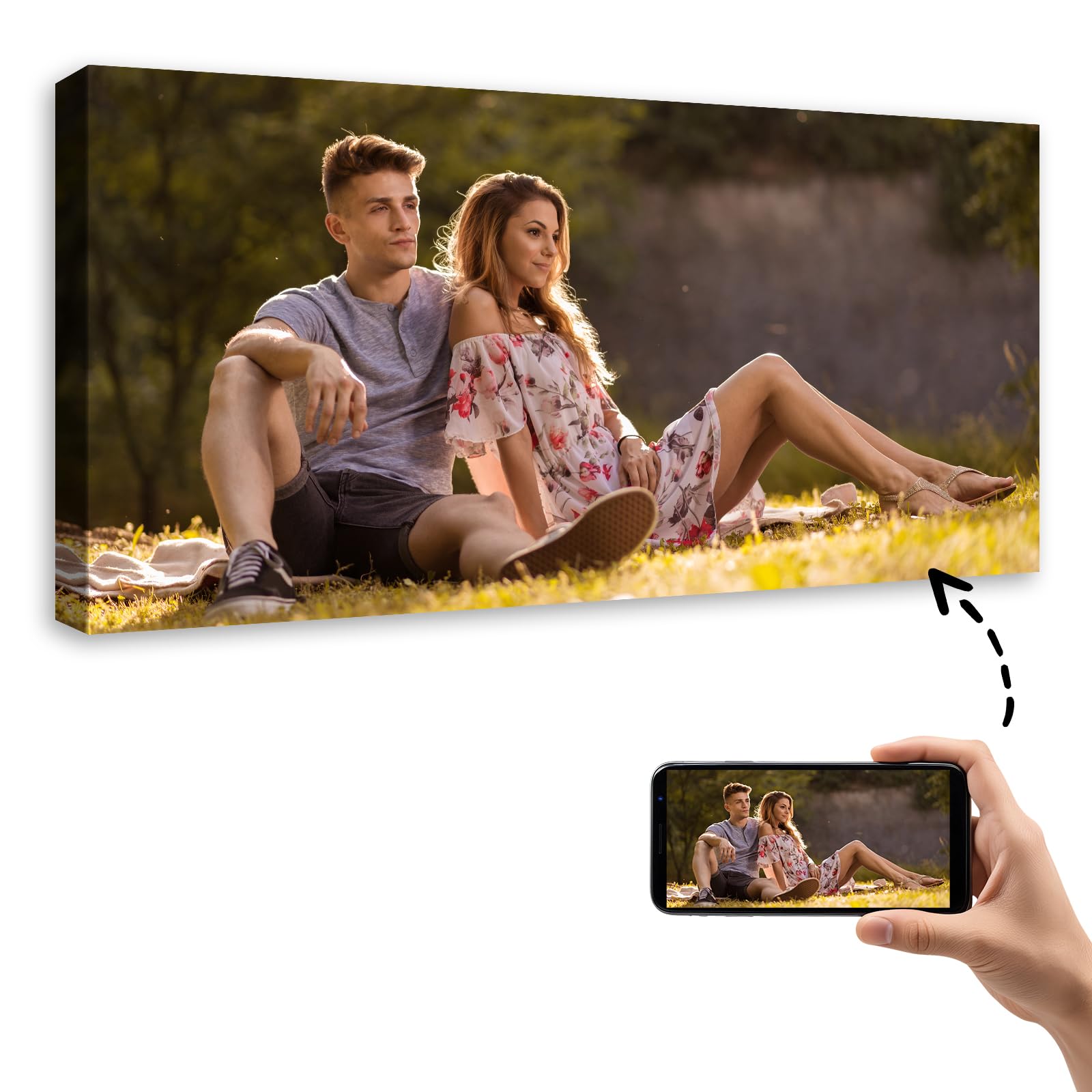 YYYYHPP Canvas Prints with Your Photos Personalized Photo to Canvas Wall Art Canvas Printing for Wedding Family Baby
