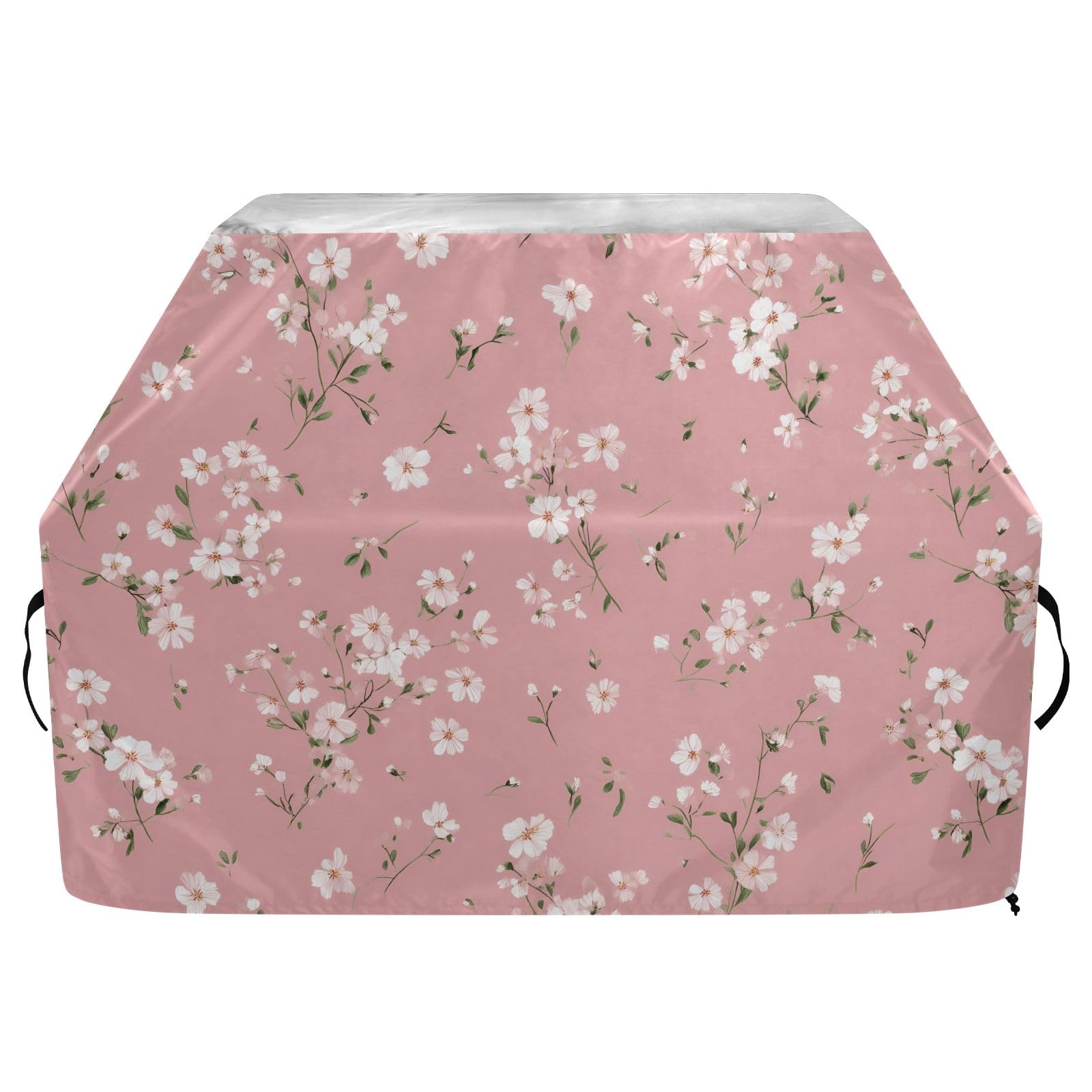 Copertura per barbecue impermeabile e resistente, motivo: floreale, colore: rosa