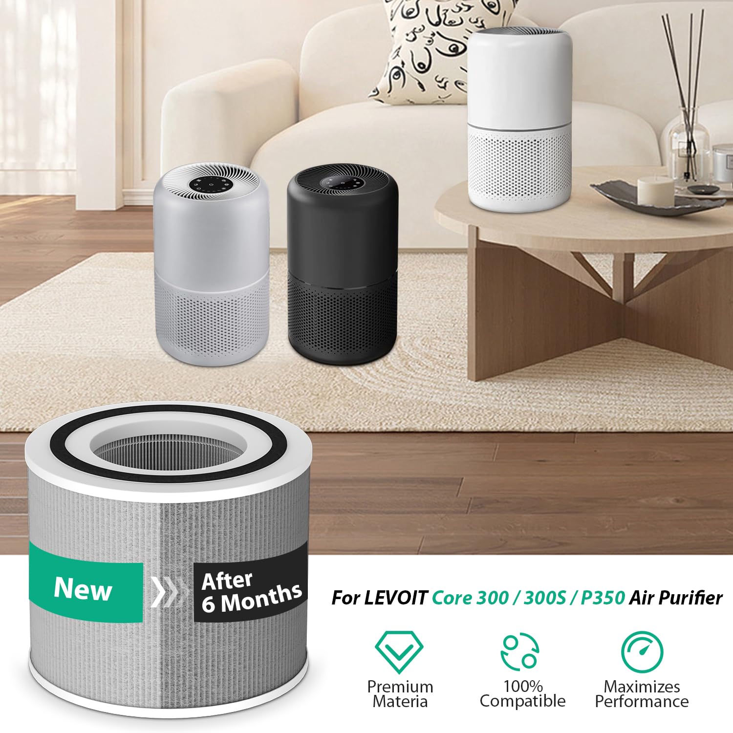 Amazon.co.jp: アップグレードされたCore 300空気清浄機交換用