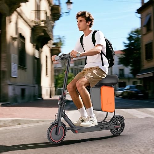 Miniatura 40 de Scooter eléctrico – Neumático sólido de 8.5"/10", potente motor de 350 W/500 W, velocidad máxima de 19 MPH, rangos máximos de 16 a 22 millas, carga