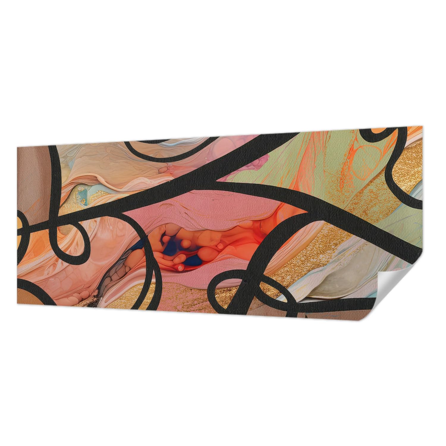 Papier peint adhésif panoramique 250x104 cm Tulup Mouvement coloré