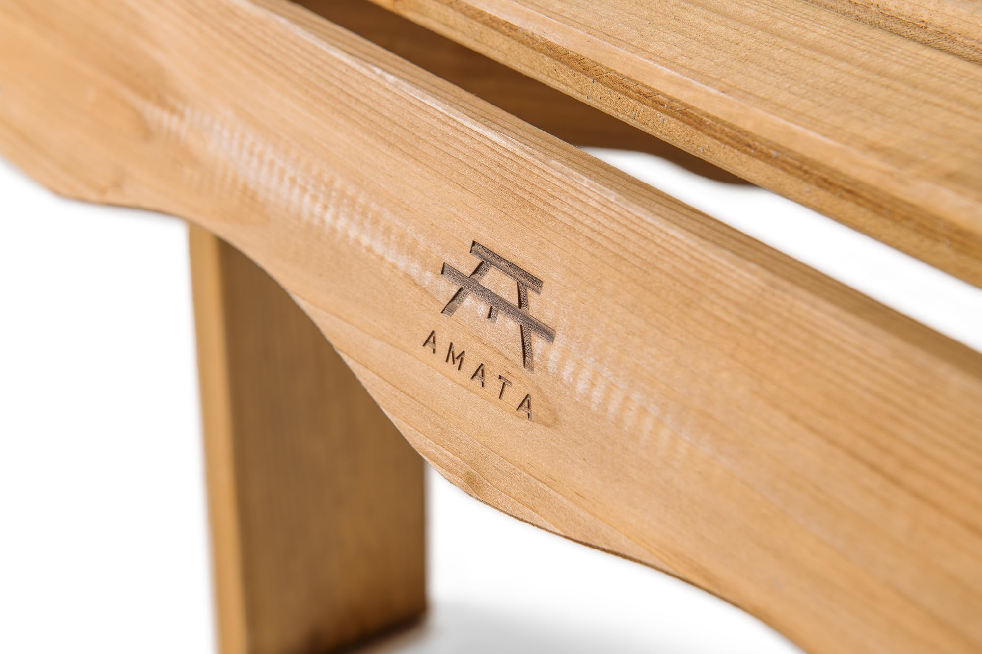 Amata UNGURS Collection Adirondack Chaise Simple en Bois résistante aux intempéries pour Patio, arrière-Cour et Jardin – Ergonomique et Durable – Design Intemporel (Marron)
