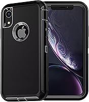 Vista 11 de Funda para iPhone XR, 3 capas de protección de cuerpo completo, a prueba de golpes, a prueba de caídas, resistente con clip para cinturón, soporte