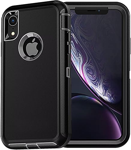 YmhxcY Funda para iPhone XR, a prueba de golpes, a prueba de caídas, a prueba de polvo, 3 capas, duradera, resistente, protección para iPhone XR de
