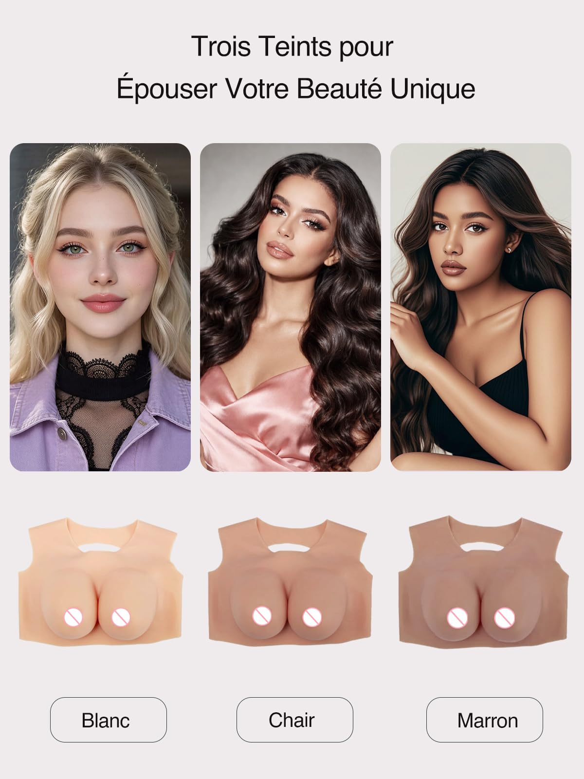 Faux Sein Silicone Travesti, Dos Dégagé Respire Fausse Poitrine en Silicone Bonnet B à G réaliste pour Cosplay Crossdresser Mastectomie