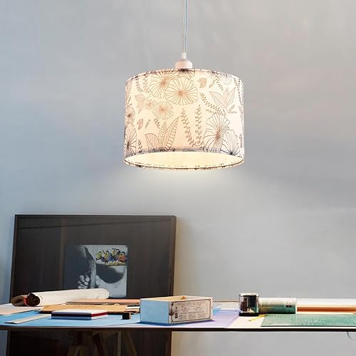 Miniatura 7 de Paquete de 2 Lámparas Colgantes Enchufables, Luz Colgante con Cable Transparente de 15 Pies, Interruptor de Encendido/Apagado, Pantalla de Lámpara